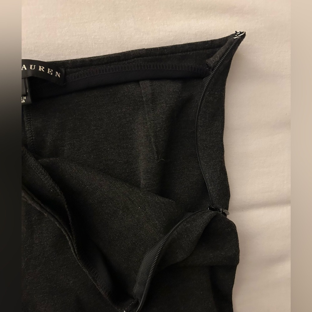 Vintage Black Label Ralph Lauren Cropped Knit Charcoal Gray Pants Size Mediun - Picture 5 of 9
